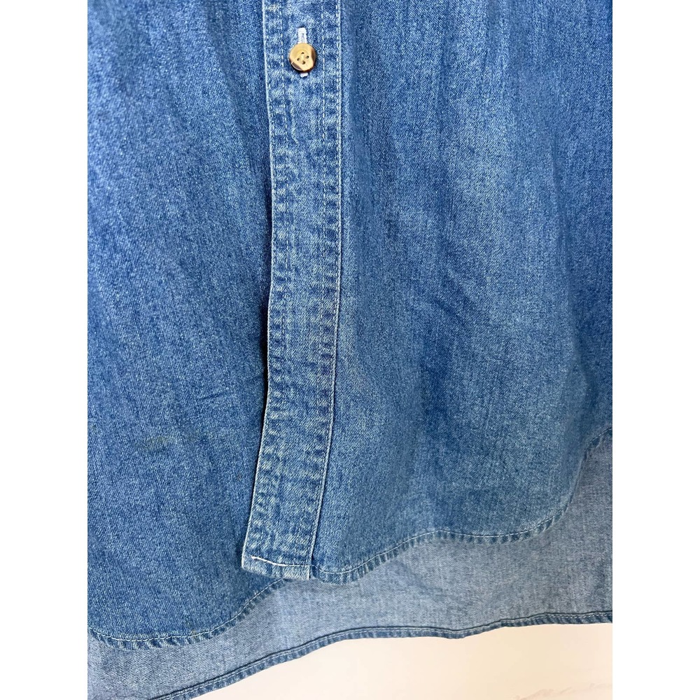 Savil Rowe Denim Button Down Longsleeve Shirt - Picture 10 of 16